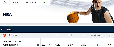 semifinal da NBA hoje 01/07 Milwaukee Bucks x Atlanta Hawks com top odds e dicas de apostas