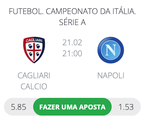 22bet apostas Napoli Cagliari jogo