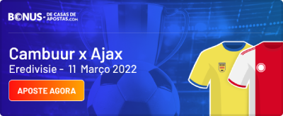 Aposte na Eurodivise Cambuur x Ajax 11-03-22 na 22Bet
