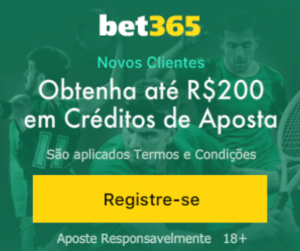 Imagem de registres-se Bet365 para ganhar crédito de até R$200,00