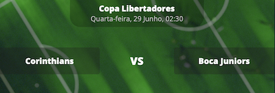 Imagem Galera.bet Copa Libertadores jogo entre Corinthians e Boca Juniors