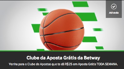 Clube de aposta grátis Betway para ganhar até R$25 em aposta grátis toda semana.