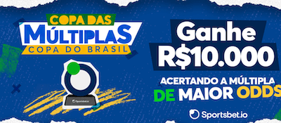 Promoção Copa das múltiplas para ganhar R$ 10.000 pela Sportsbet.io
