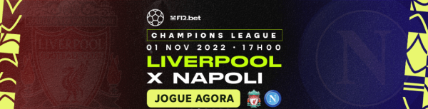 Odds para jogo Liverpool e Napoli F12.bet