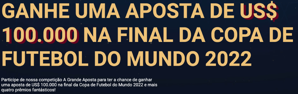 Promoção Pinnacel para Copa do Mundo, ganhe US$ 100.000