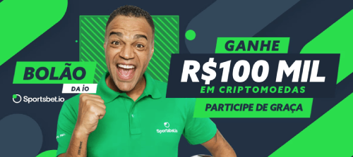 Participe do Bolão da Sportsbet.io onde você pode ganhar até R$100.000 em criptmoedas.