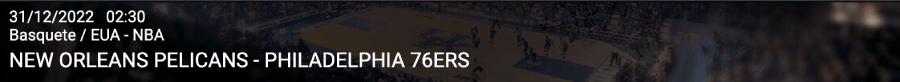 Jogo NBA - Pelicans x 76ers e odds para apostas F12.bet