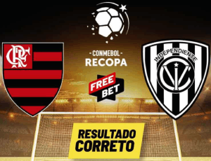 Aposta grátis KTO para ganhar R$10,00 com resultado correto no jogo Flamengo e Independiente Del Valle.