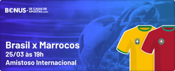 Apostas para Brasil x Marrocos amistoso 25-03-2023