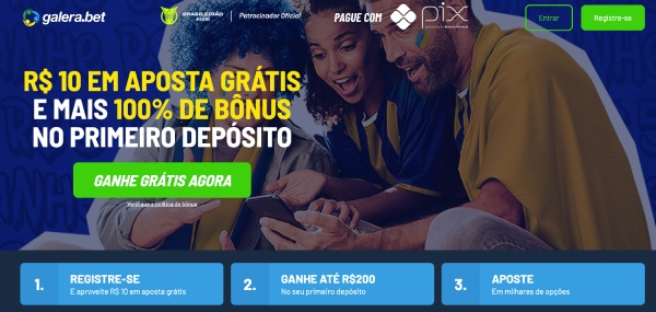 Galera bet Aposta Gratis 10 reais e promo de primeiro deposito