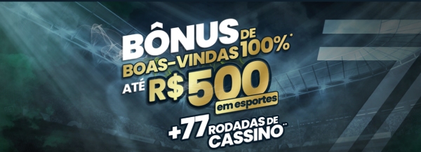 Bonus bet7 de primeiro depósito R$500 + 77 spins no cassino