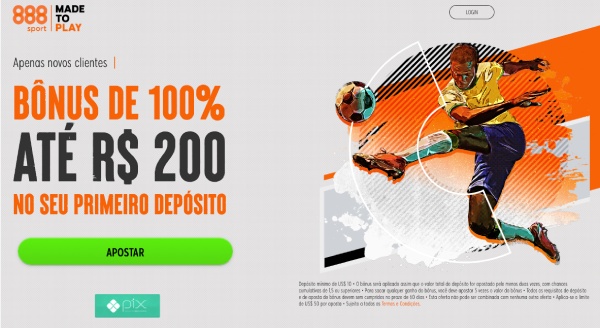 Bonus 888sport de 100% até R$200 para novos clientes