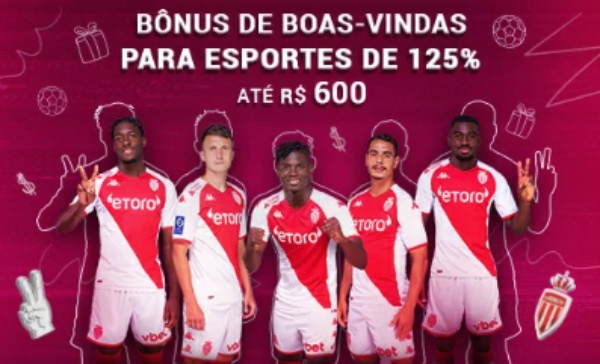 Bonus de boas-vindas Vbet de 125% até R$600
