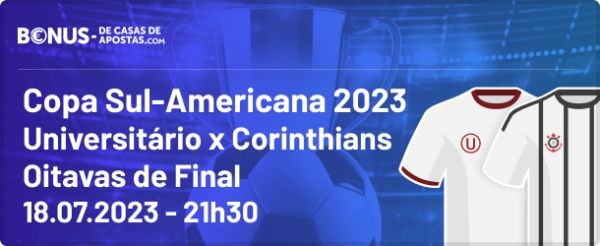 Apostas Universitario vs Corinthians pela Copa Sul Americana