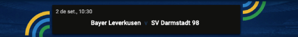 Bayer Leverkusen x SV Darmstadt 98 em 02-09-2023 - Apostas Galera.bet