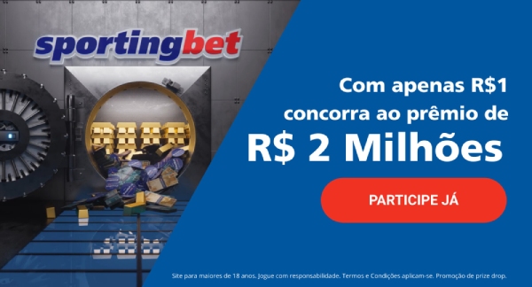 Cofre Sportingbet: Ganhe 2 milhoes de reais com apostas a partir de 1 real