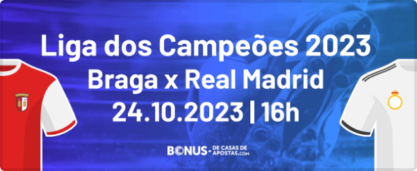 Palpites para Braga vs Real Madrid em 24-10-2023 pela Champions League