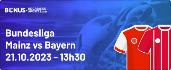 Apostas Bundesliga com Mainz x Bayer de Munique - 21.10.2023