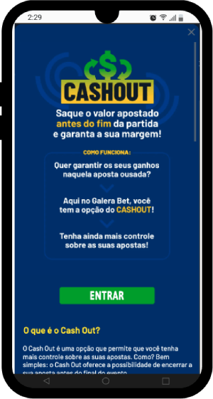 Cashout Galera bet para apostas Brasileirao